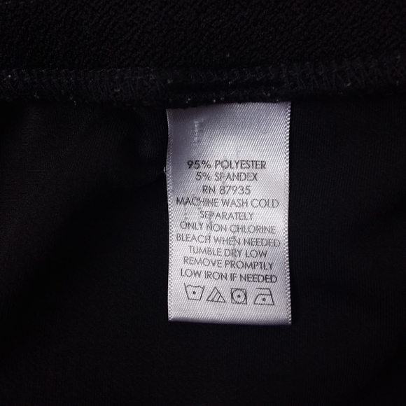 Susan Graver Pencil Skirt Pull-On Stretch Elastic Waist Career Business Black - Picture 6 of 6